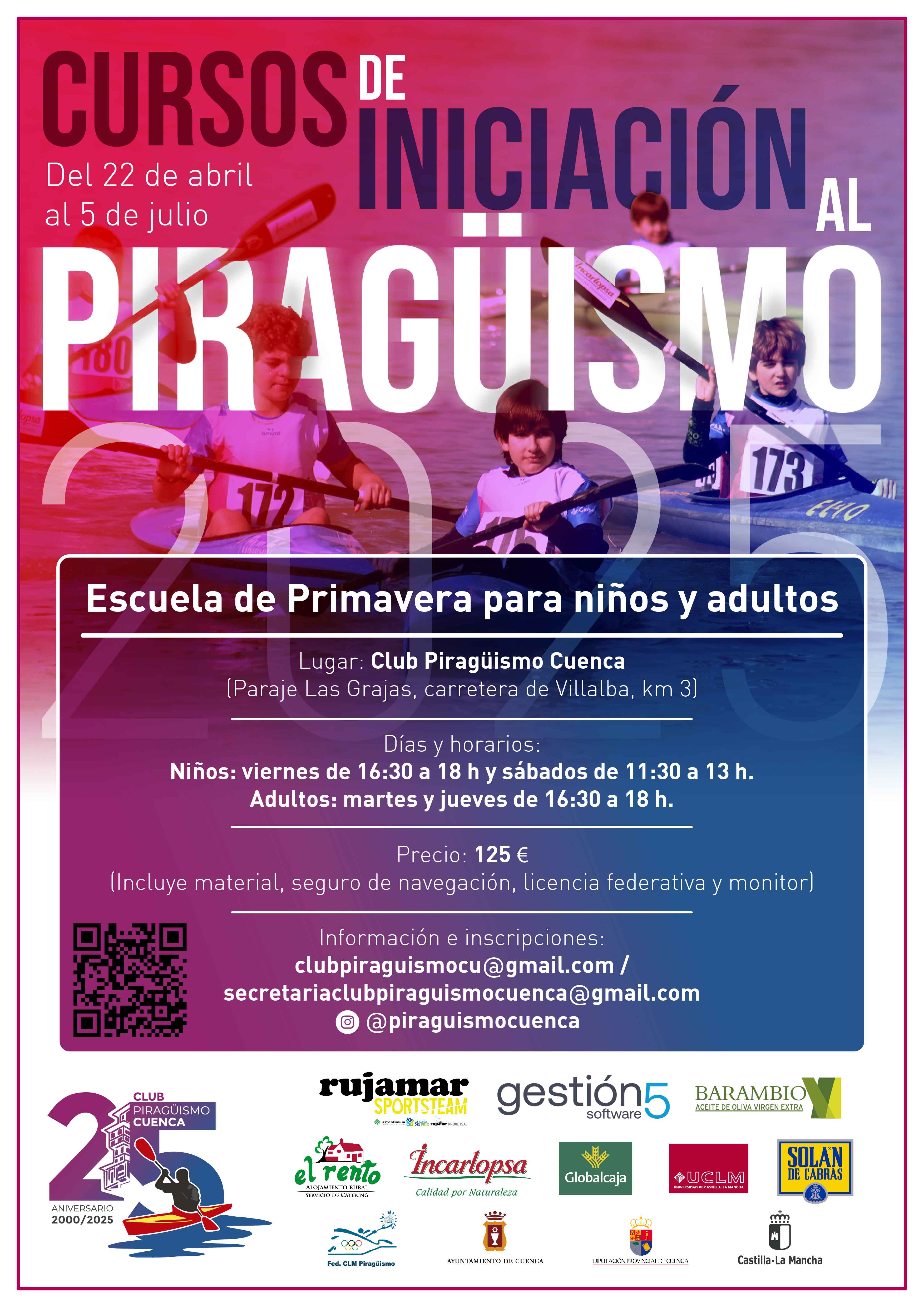 CURSOS INICIACIÓN DEL 22 DE ABRIL AL 6 DE JULIO DE 2025
