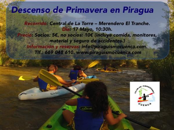 DESCENSO DE PRIMAVERA EN PIRAGUA
