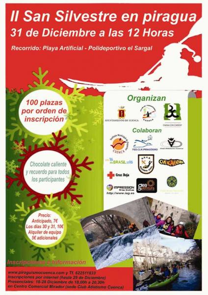 MAÑANA FINALIZA EL PLAZO DE INSCRIPCIÓN PARA LA II SAN SILVESTRE EN PIRAGUA