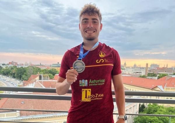 El conquense David Olivares, subcampeón de Europa en el C4 de la selección española